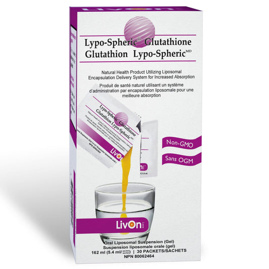 30 Packets | LivOn Lypo-Spheric Glutathione 
