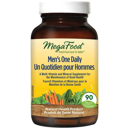 90 Tablets | MegaFood Men's One Daily Multivtamin and Mineral Supplement