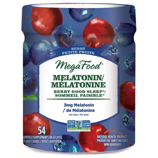 54 Gummies | MegaFood Melatonin Berry Good Sleep 3mg Melatonin Product