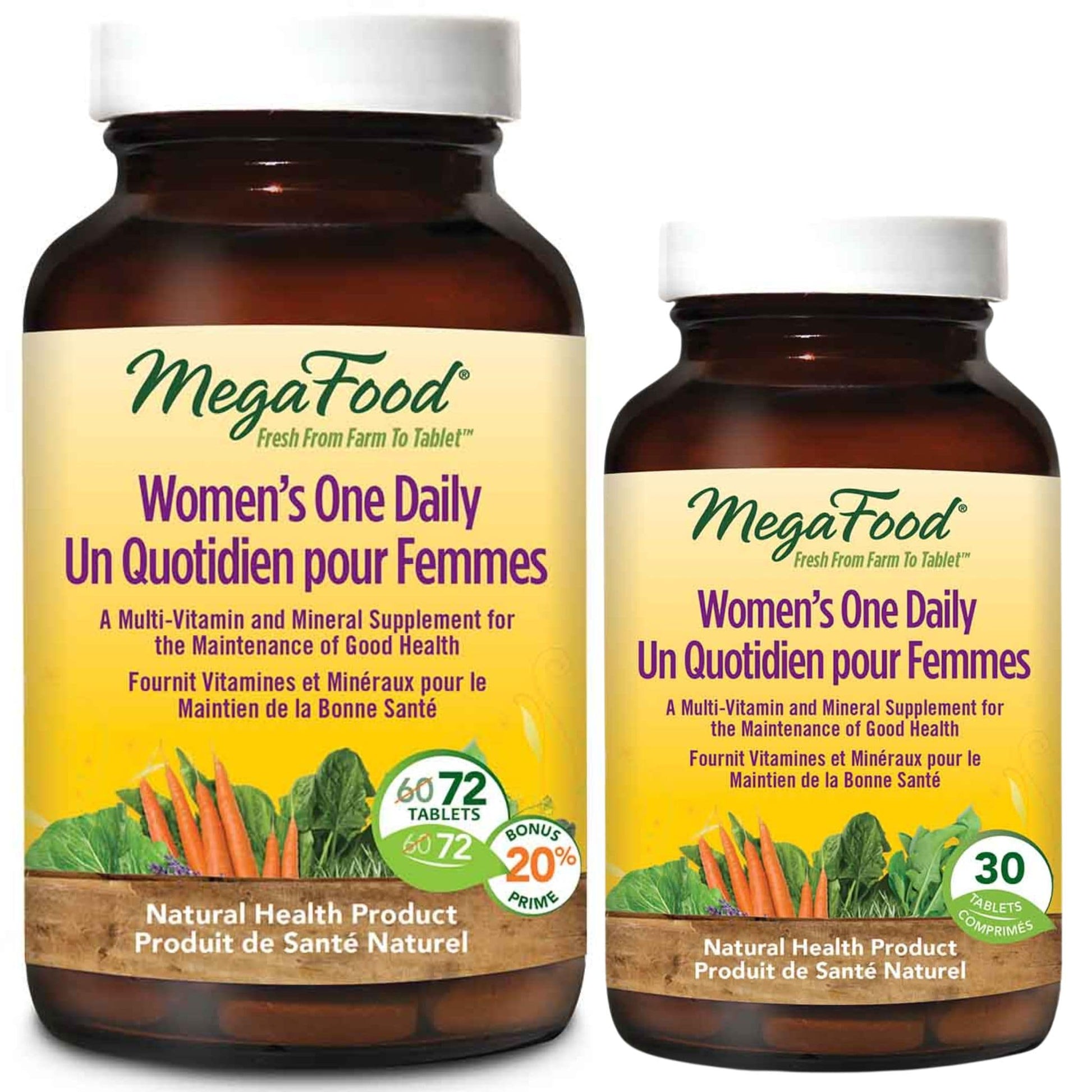 72 + 30 Tablets Free | MegaFood Women's One Daily Multivitamin