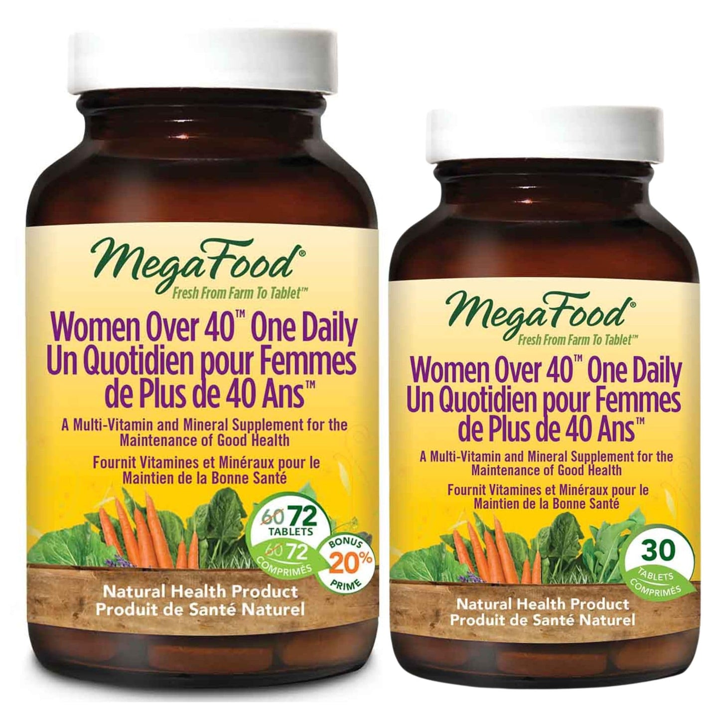 72 + 30 Tablets Free | MegaFood Women Over 40 One Daily 