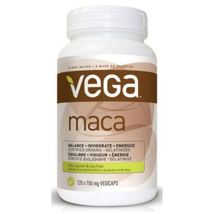120 VegiCaps | Vega Maca 750mg, Balance, Invigorate, Energize