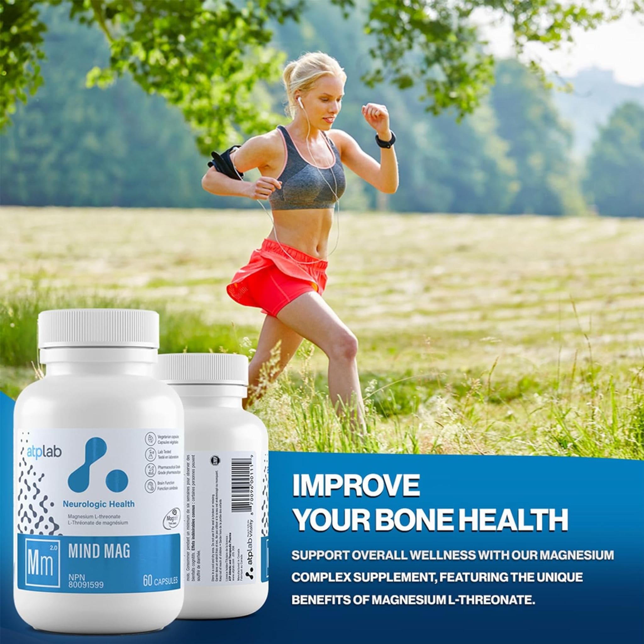 Atp Lab Magnesium ATP Lab Mind Mag, Support Brain and Bone Health, 60 Vegetable Capsules