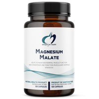 Designs for Health Magnesium Malate, Highly Bioavailable Di-Magnesium Malate, 120 Capsules