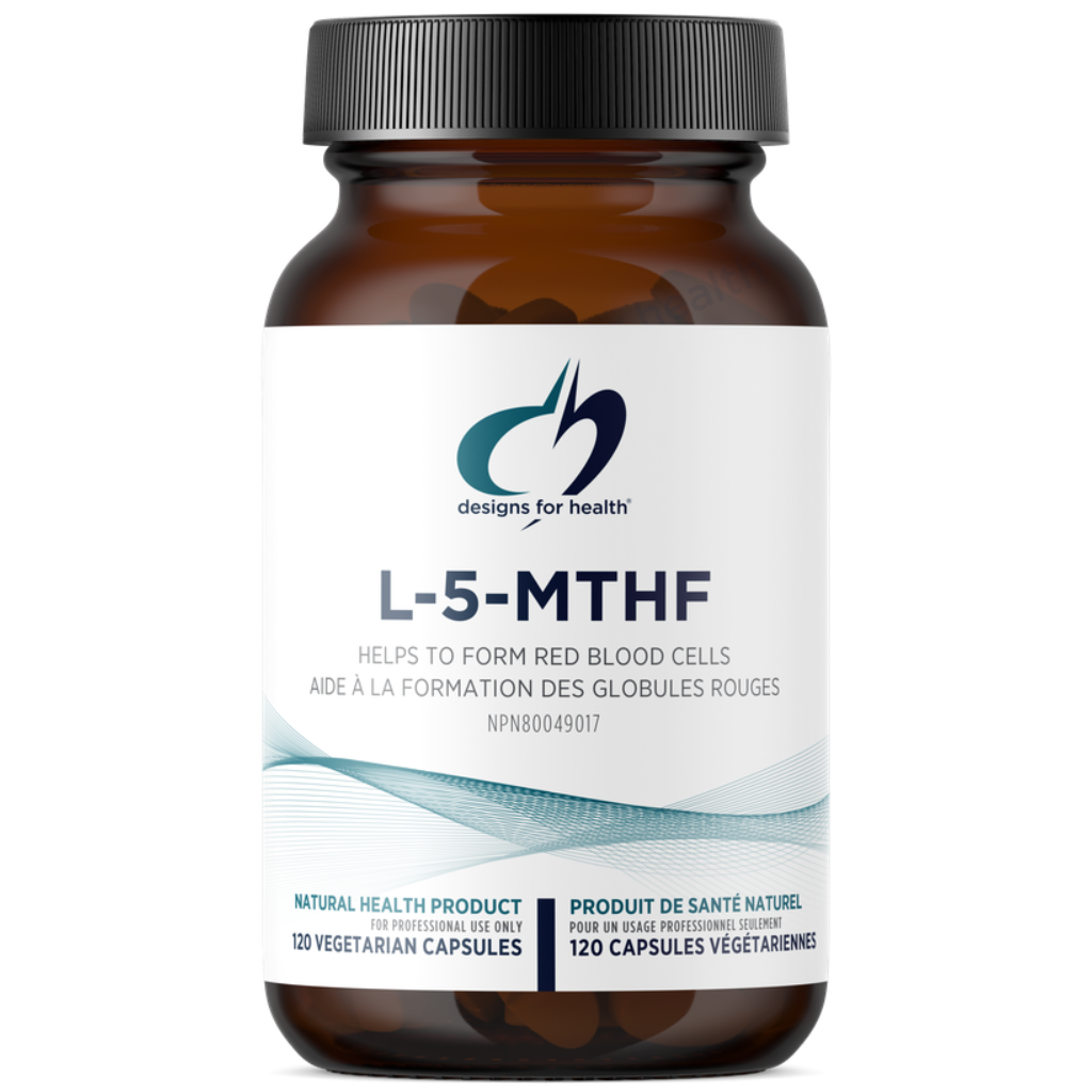 120 Vegetable Capsules | Designs For Health L-5-MTHF