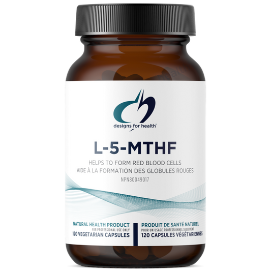 120 Vegetable Capsules | Designs For Health L-5-MTHF