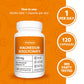 Vitacheck Magnesium Bisglycinate 200mg, Pure Elemental Magnesium, Highly Absorbable, Gentle On Bowels, Sleep Support, Muscle Recovery, Bone Health, 120 Vegetable Capsules