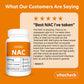 Vitacheck NAC 600mg Capsules, N Acetyl L-Cysteine, Immune Health, Supports Lung and Liver Health, 150 Vegetable Capsules