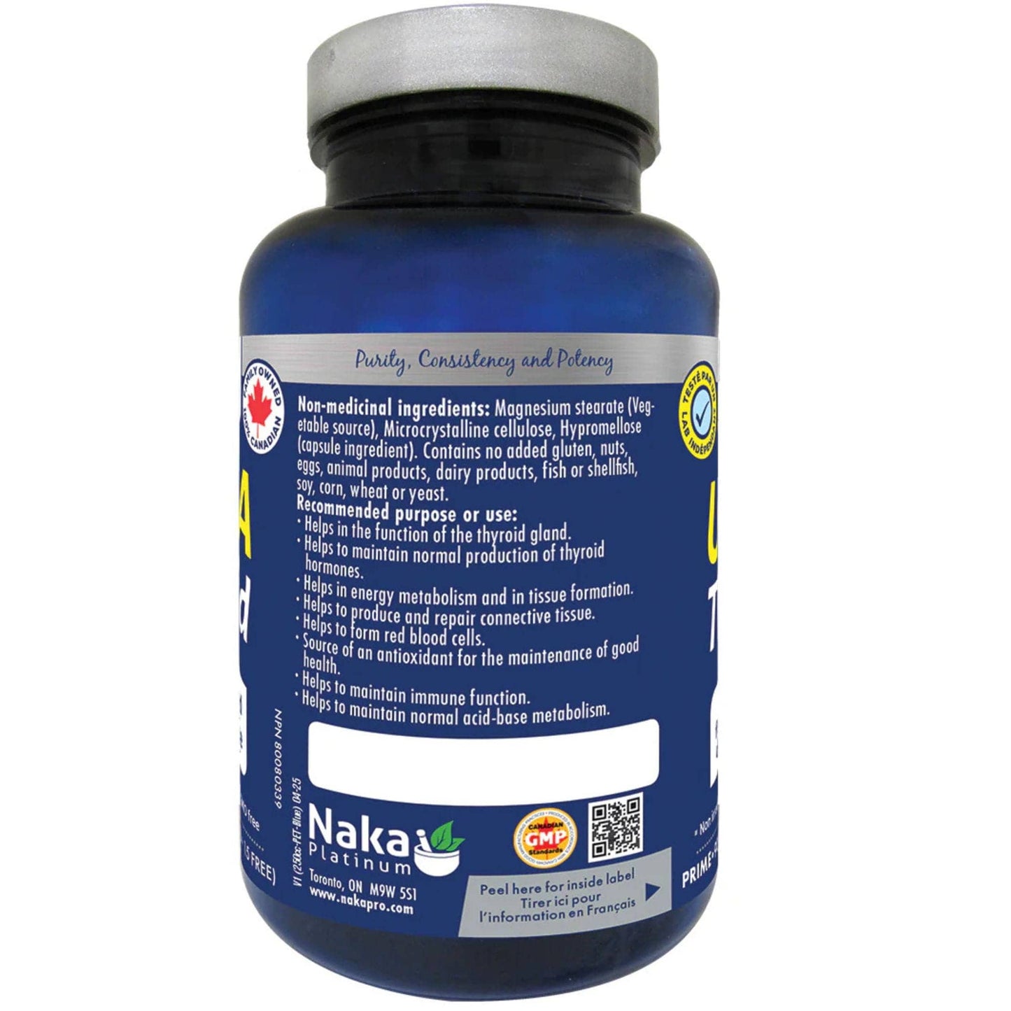 NAKA Platinum Ultra Thyroid, Thyroid Support with Iodine, L-Tyrosine and Ashwagandha, 90 Vegetable Capsules