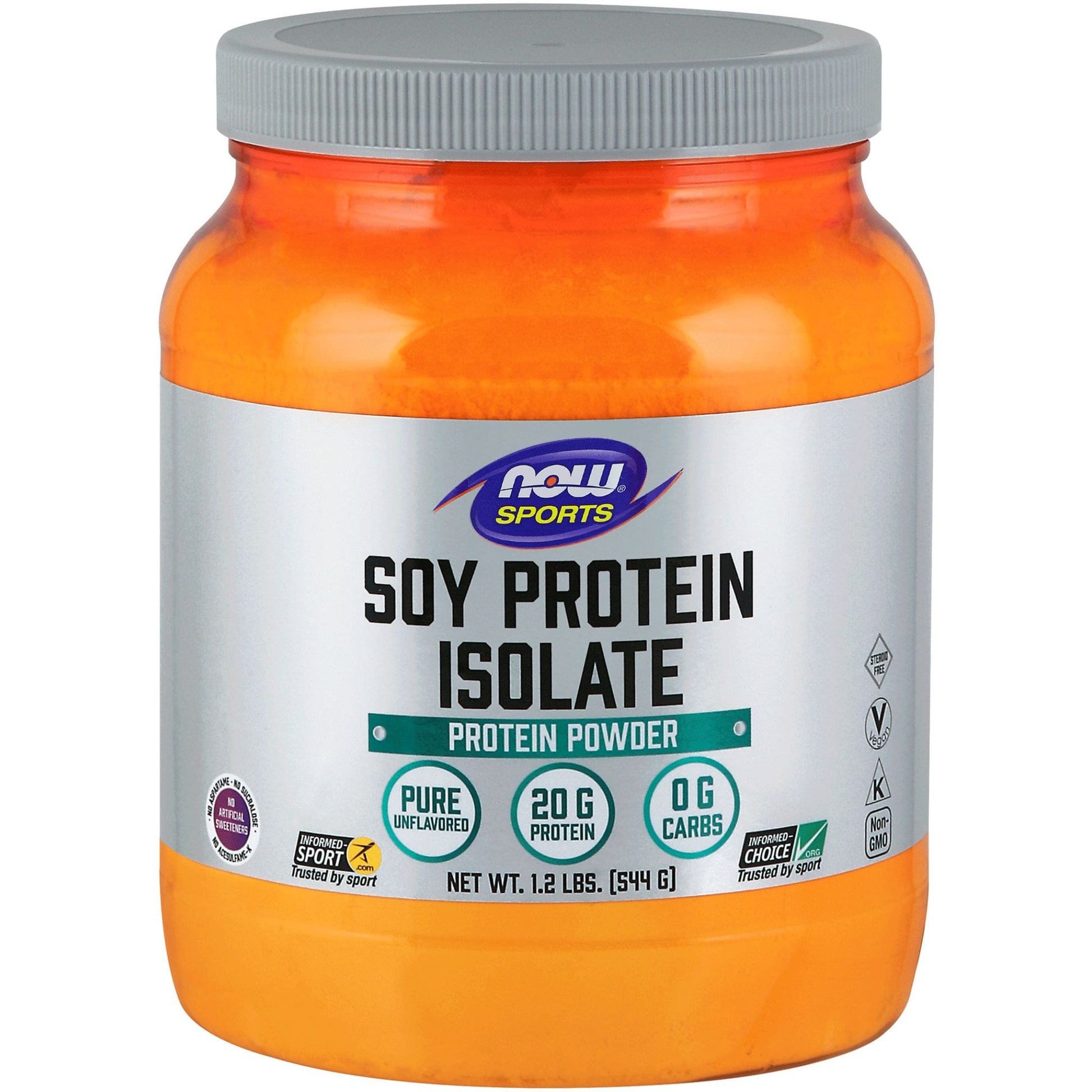 Uflavoured, 544g | NOW Sports Soy Protein Isolate Powder
