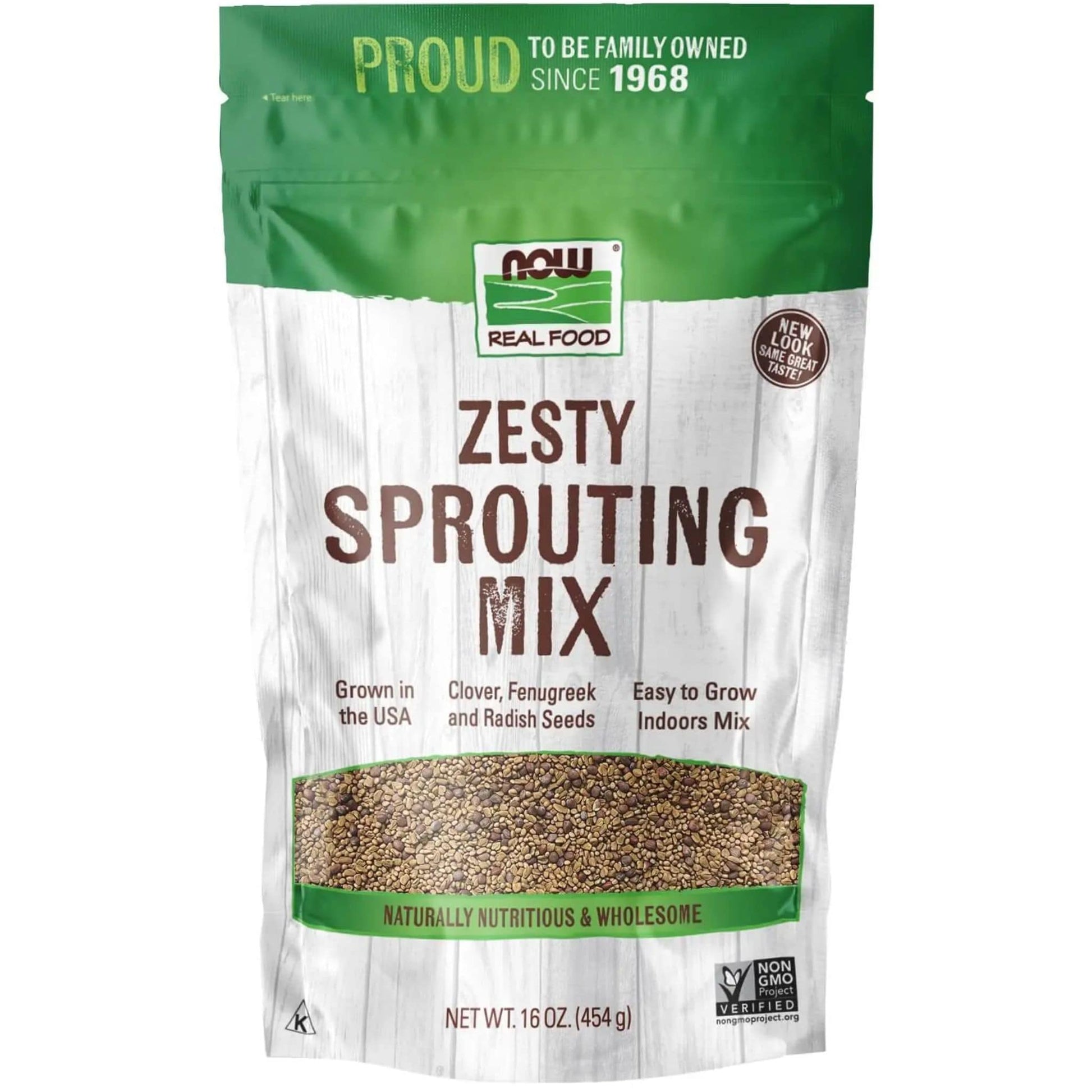454g | NOW Real Food Zesty Sprouting Mix