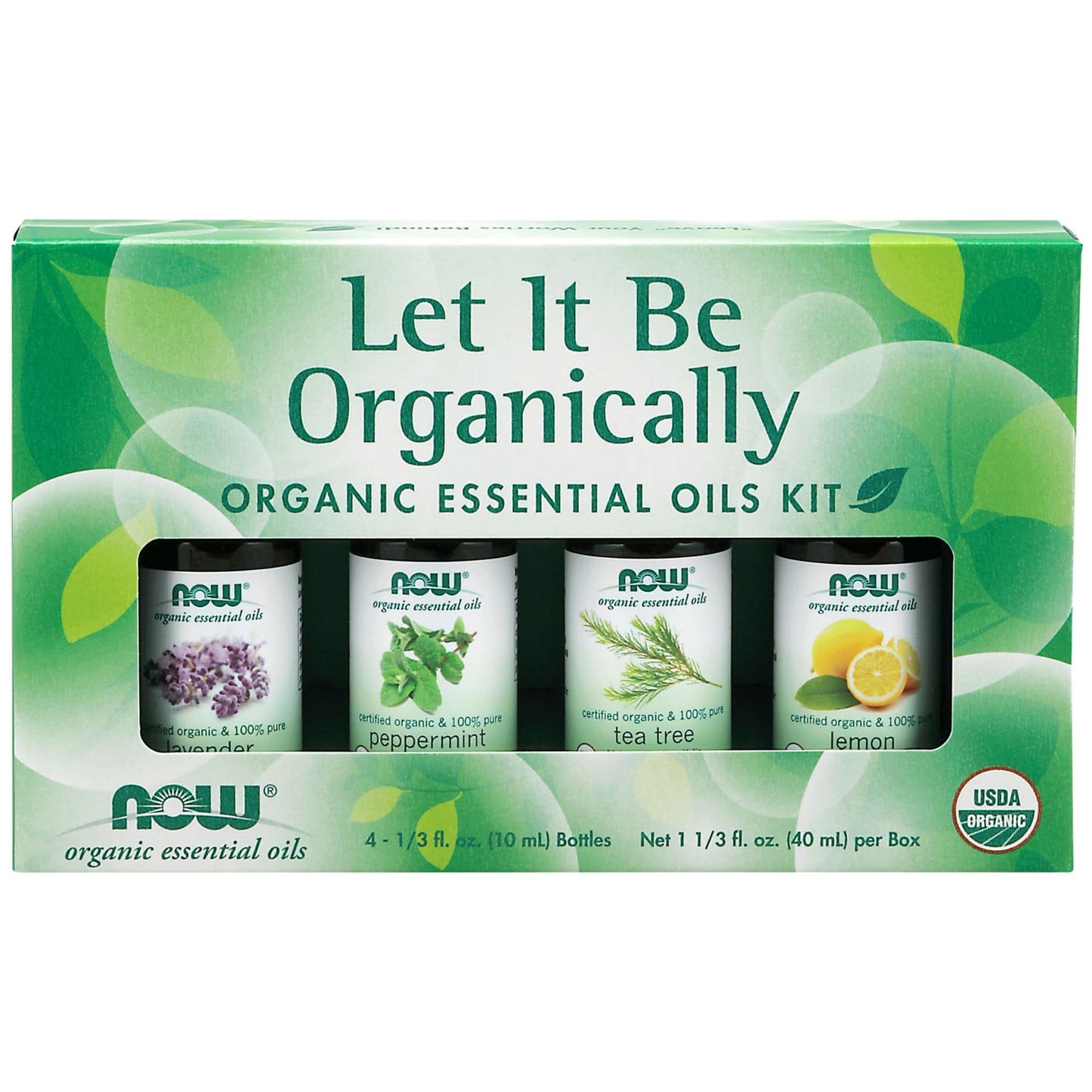 4x10mL | NOW Let It Be Organically Organic Essential Oils Kit