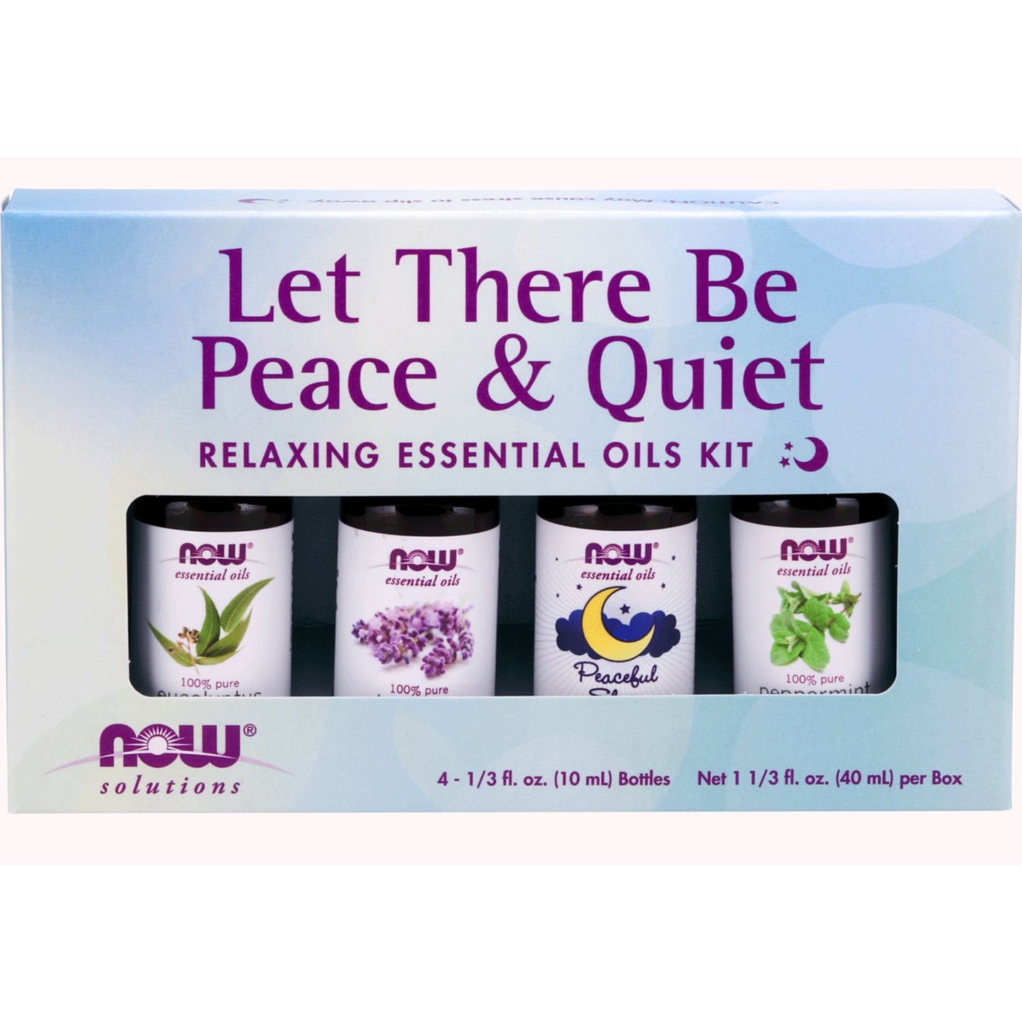 4 x 10mL | NOW Let There Be Peace Relaxing Essential Oils Kit