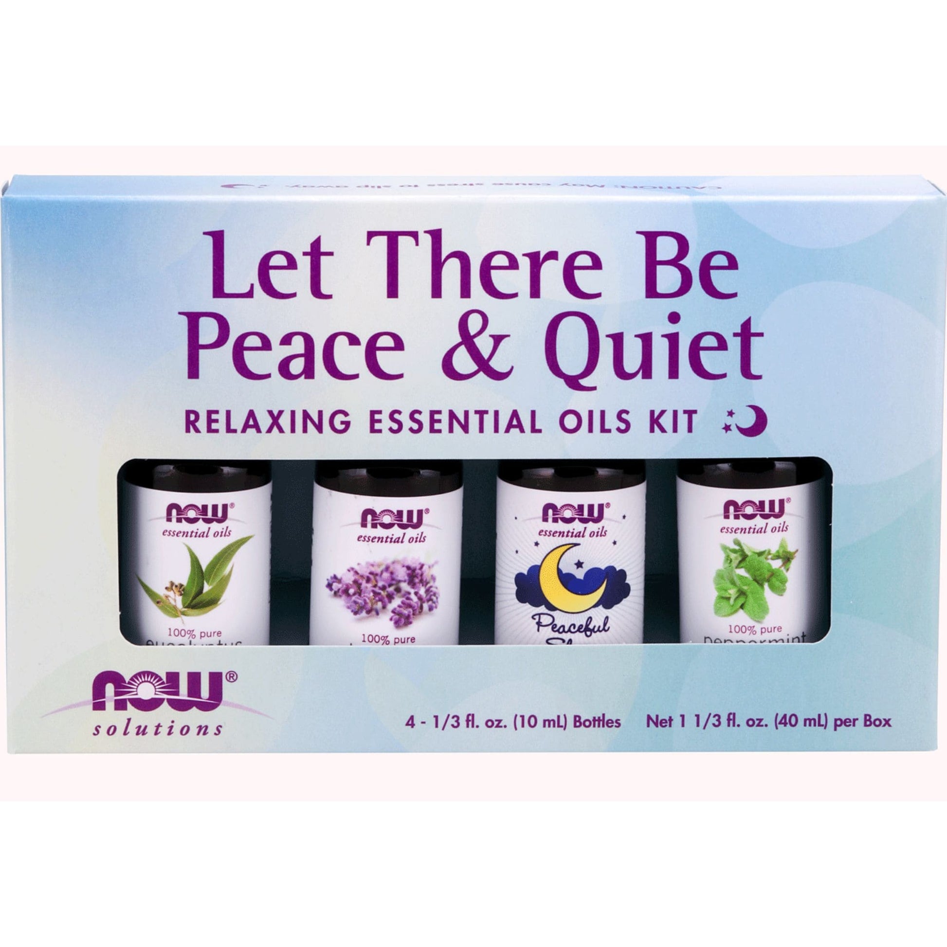 4 x 10mL | NOW Let There Be Peace Relaxing Essential Oils Kit