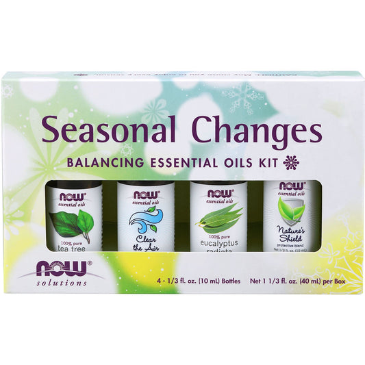 10mL Bottles and 40mL per Box | NOW Solutions Seasonal Changes Balancing Essential Oils Kit