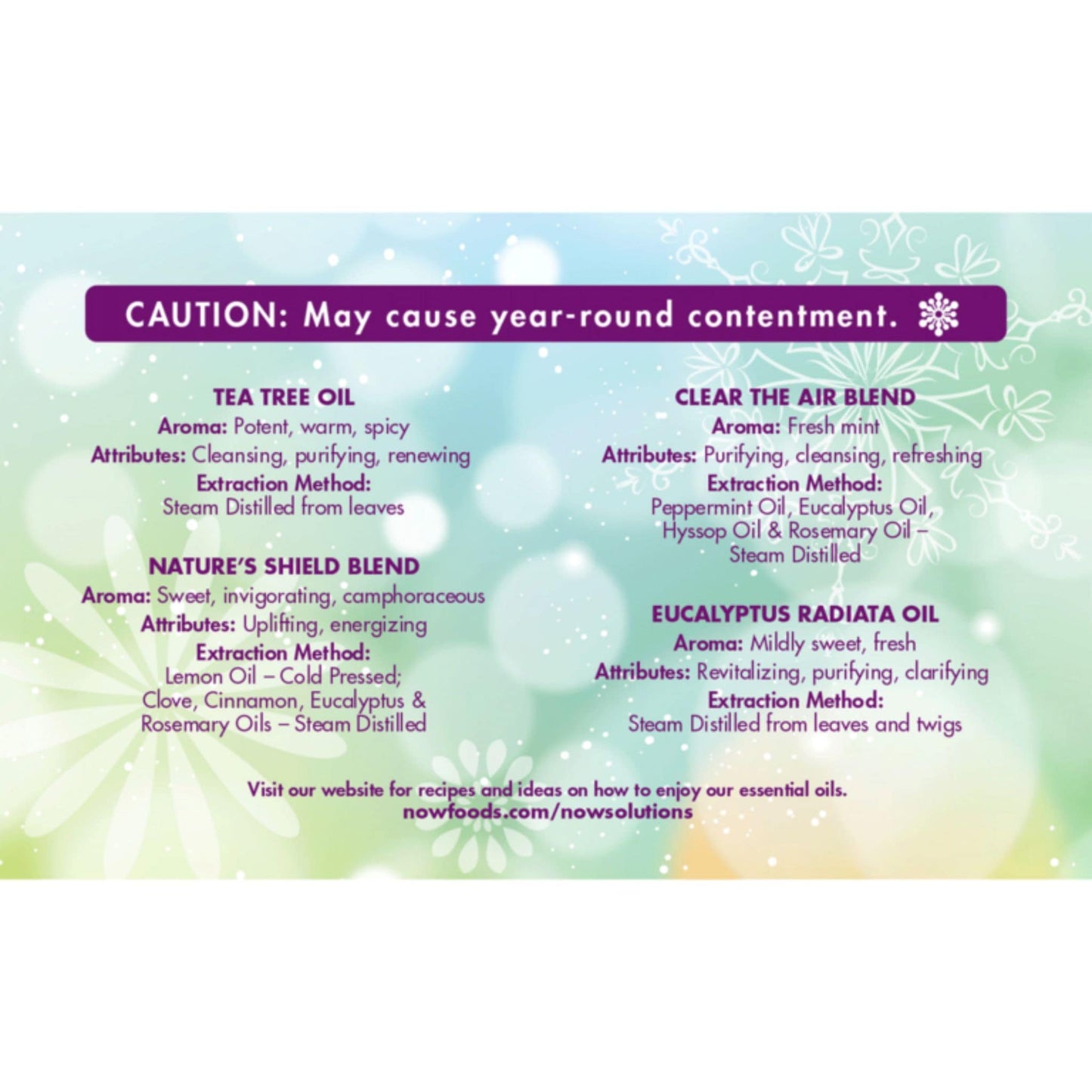 10mL Bottles and 40mL per Box | NOW Solutions Seasonal Changes Balancing Essential Oils Kit