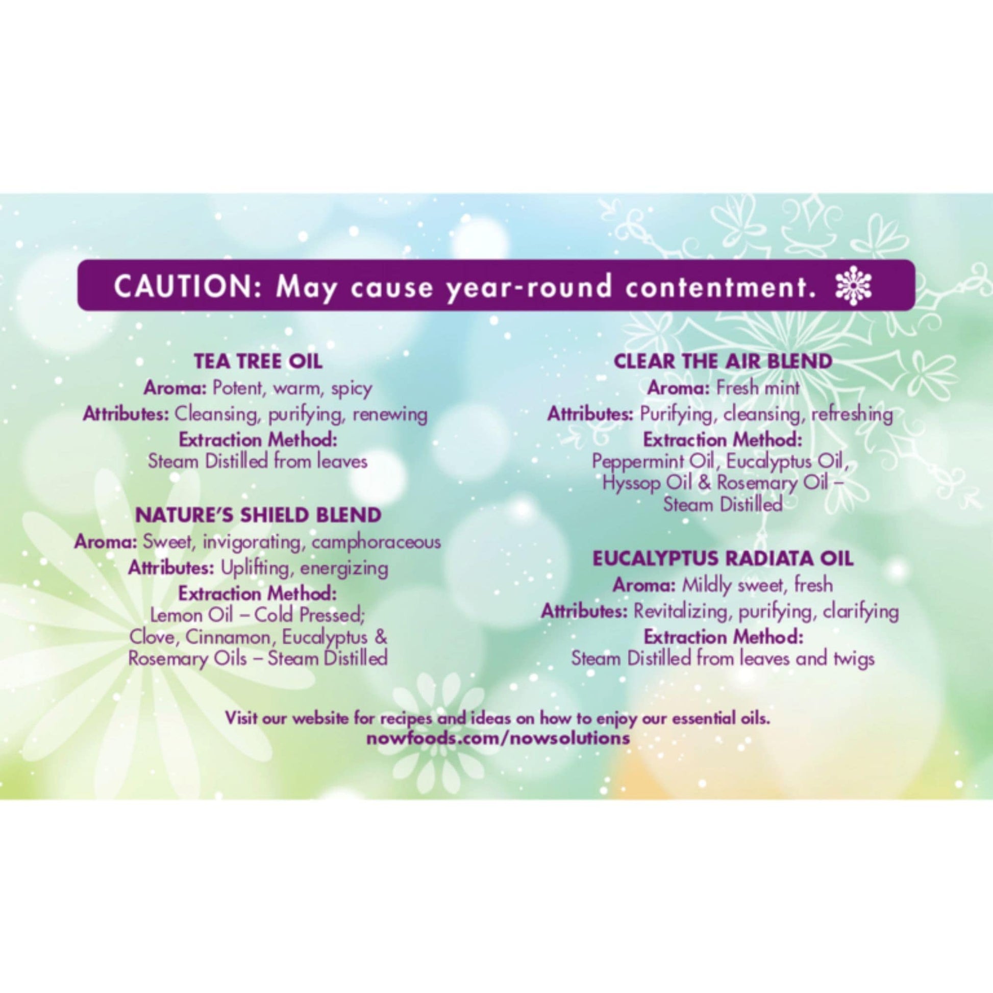 10mL Bottles and 40mL per Box | NOW Solutions Seasonal Changes Balancing Essential Oils Kit