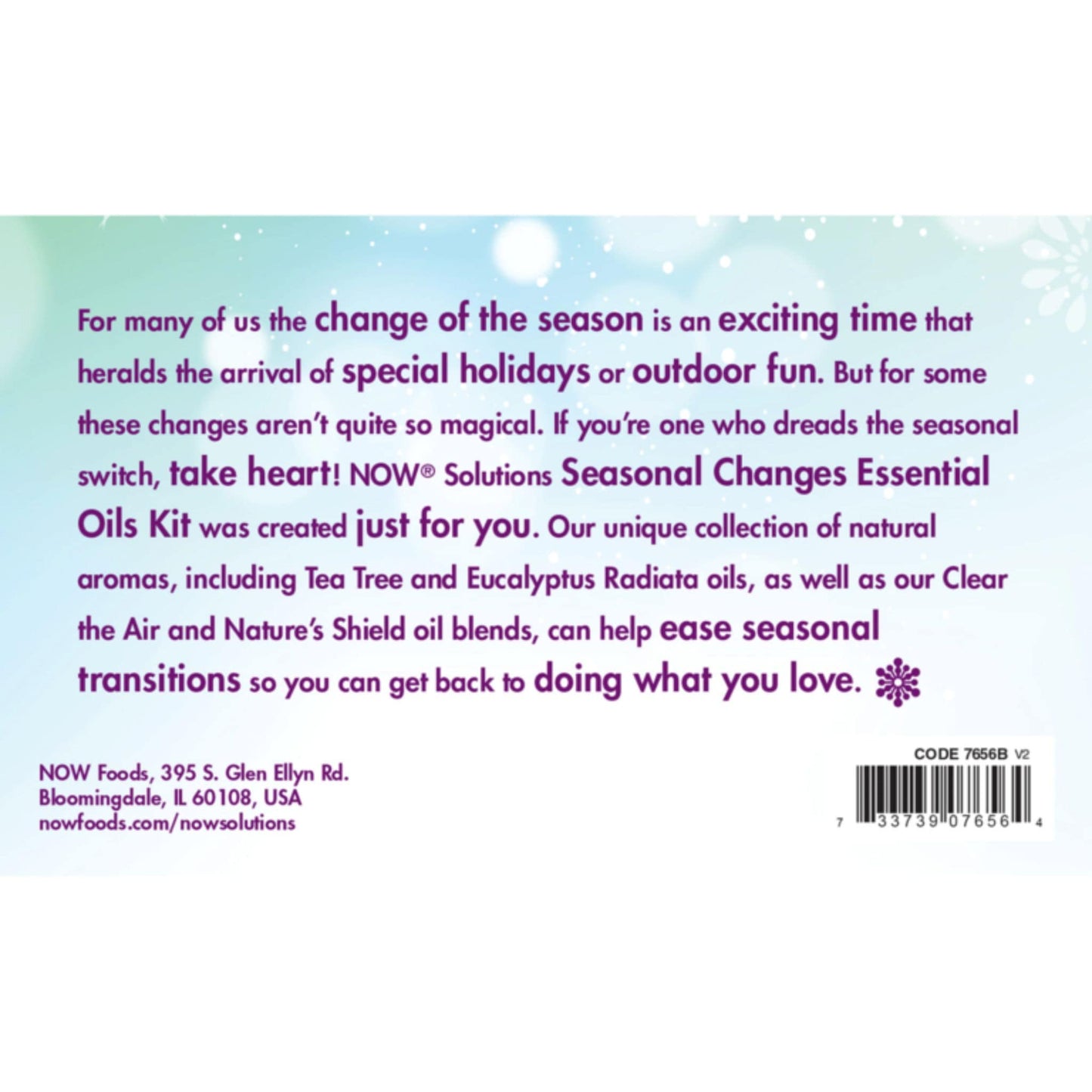 NOW Seasonal Changes Essential Oil Kit