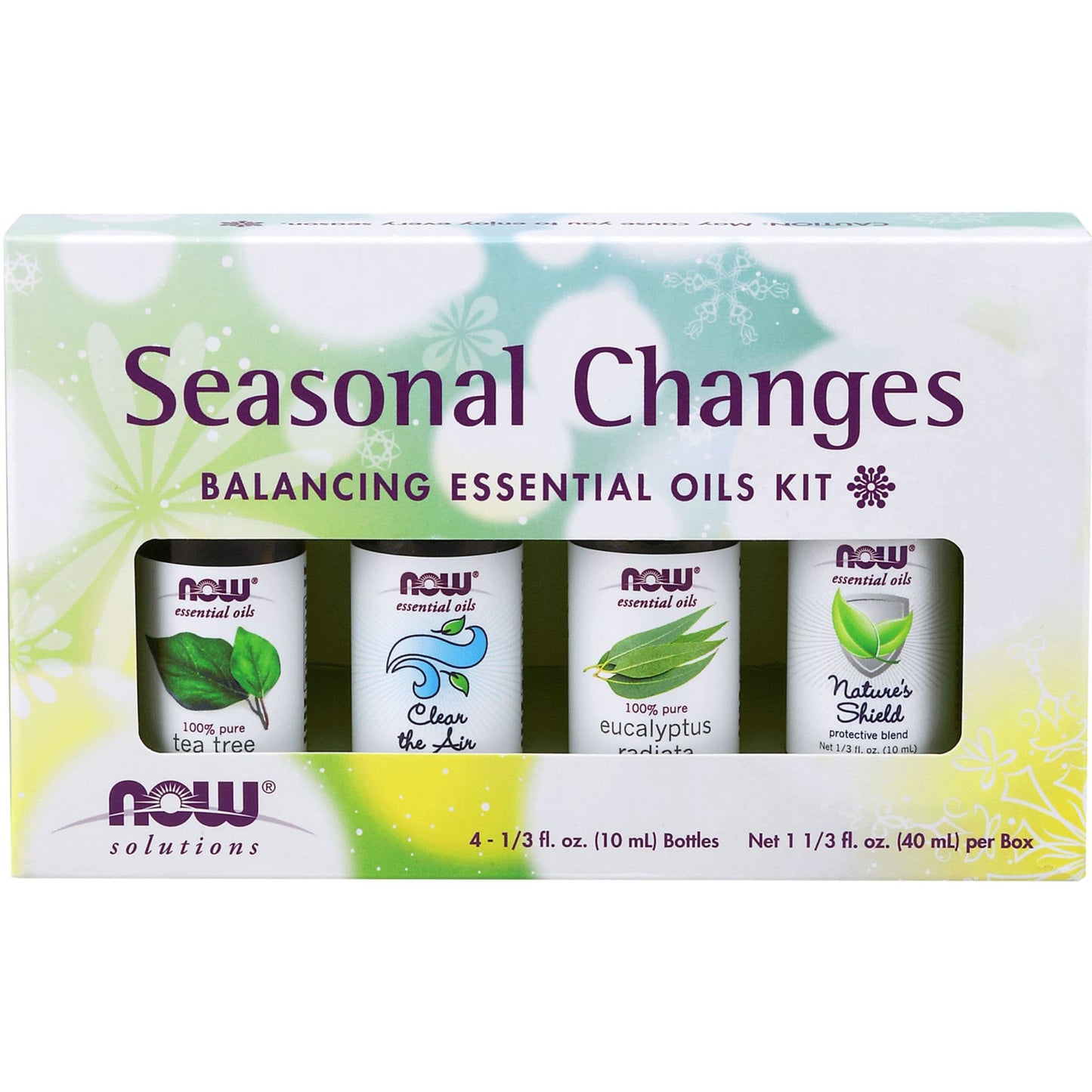 10mL Bottles and 40mL per Box | NOW Solutions Seasonal Changes Balancing Essential Oils Kit