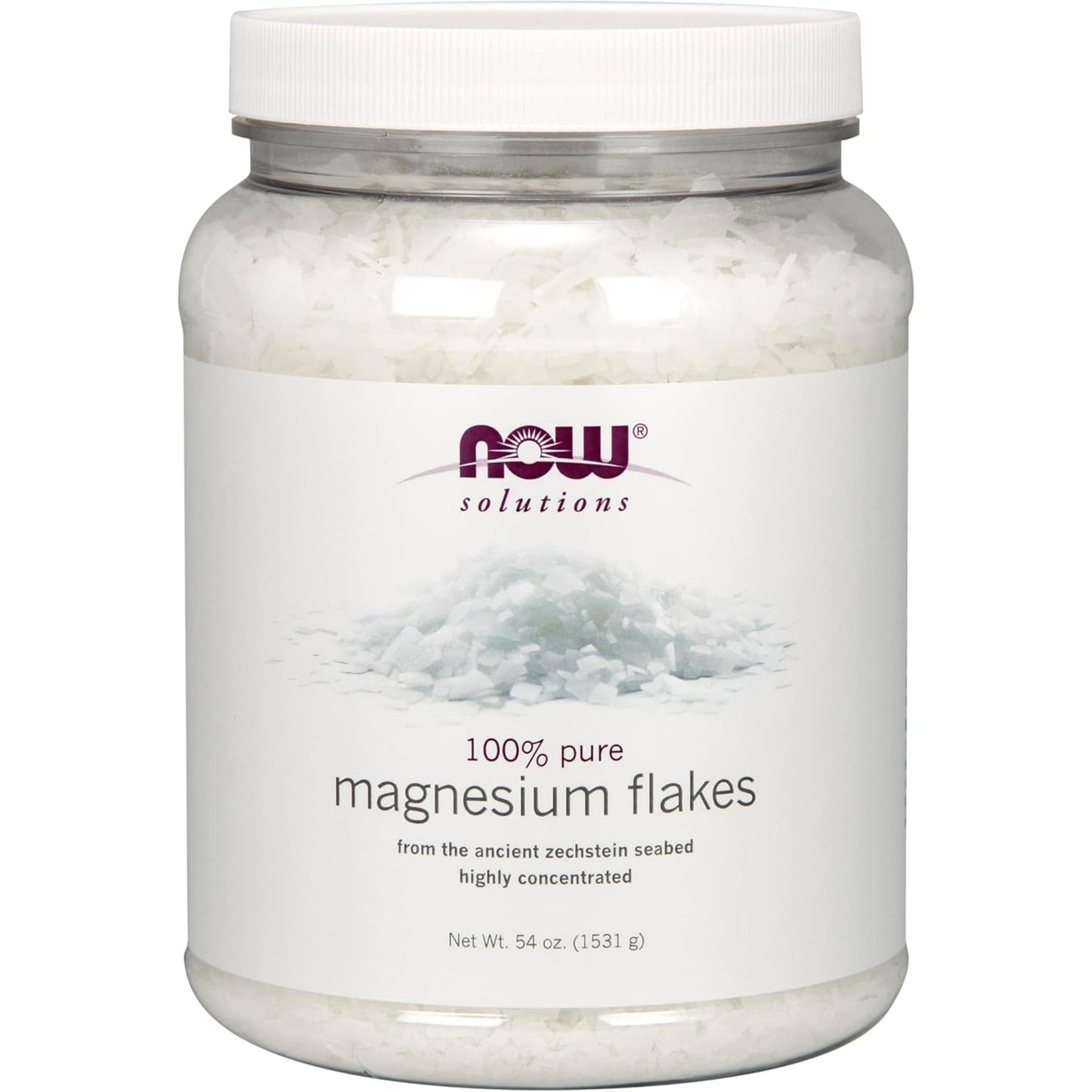 1531g | NOW Solutions 100% Pure Magnesium Flakes