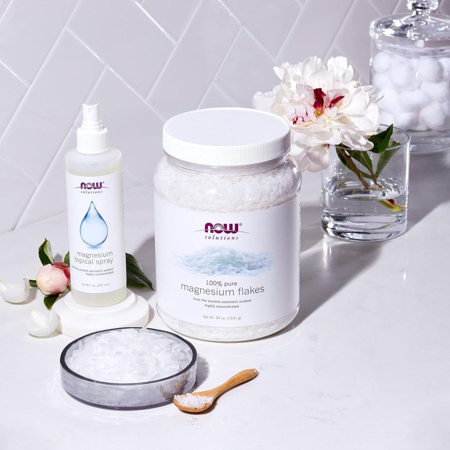 1531g | NOW Solutions 100% Pure Magnesium Flakes