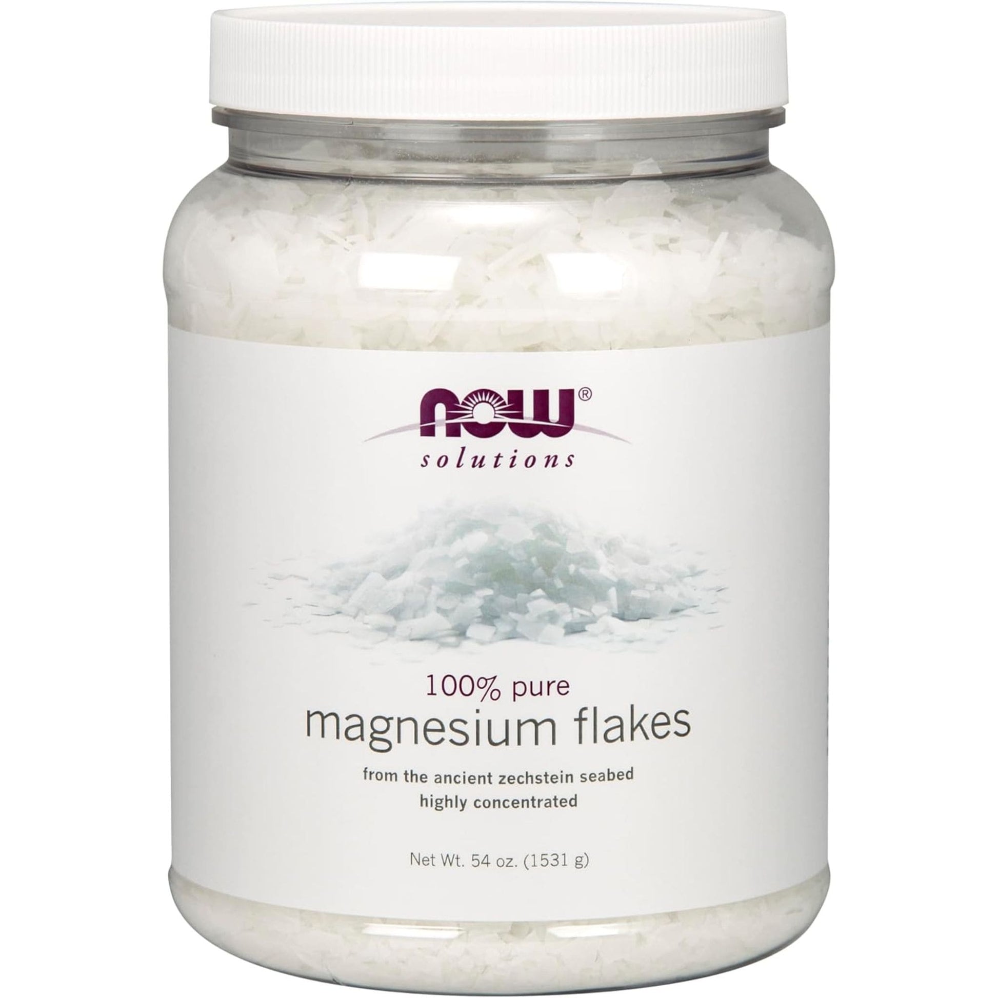 1531g | NOW Solutions 100% Pure Magnesium Flakes