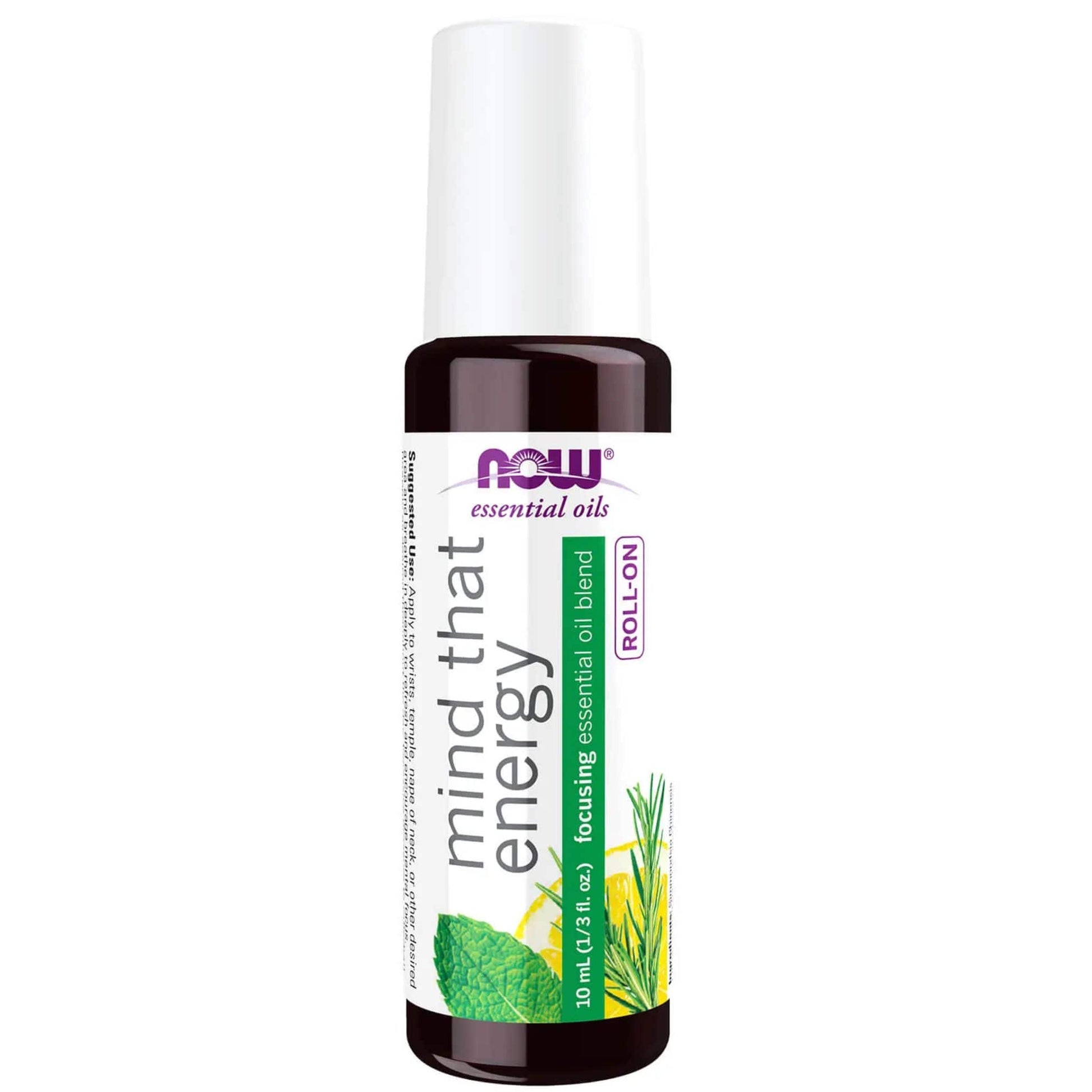 10mL | NOW Organic Mind That Energy Essential Oil Blend Roll-On