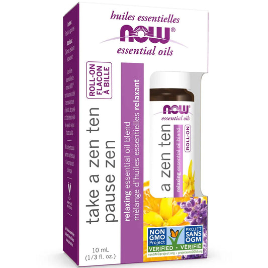 10mL | NOW Take a Zen Ten Essential Oil Blend Roll-On