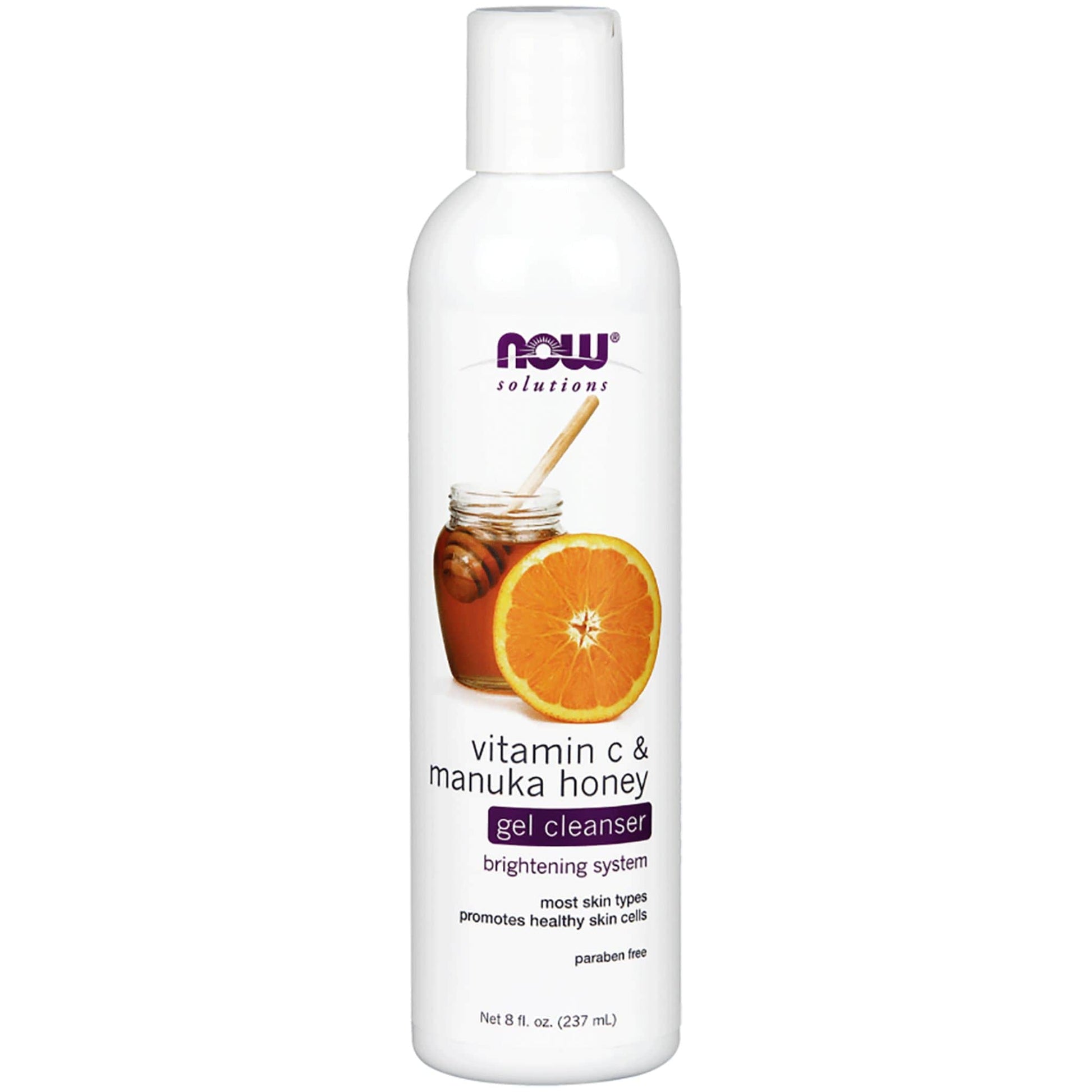 237mL | NOW Solutions Vitamin C & Manuka Honey Gel Cleanser