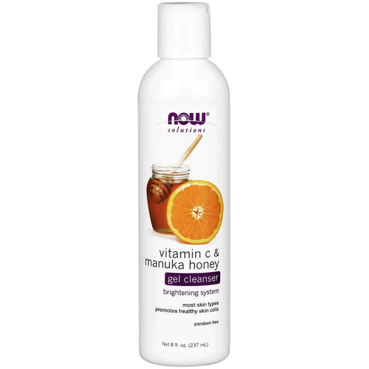237mL | NOW Solutions Vitamin C & Manuka Honey Gel Cleanser