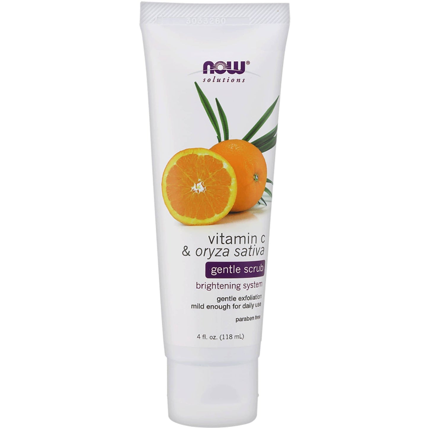 118mL | NOW Solutions Vitamin C & Oryza Sativa Gentle Scrub