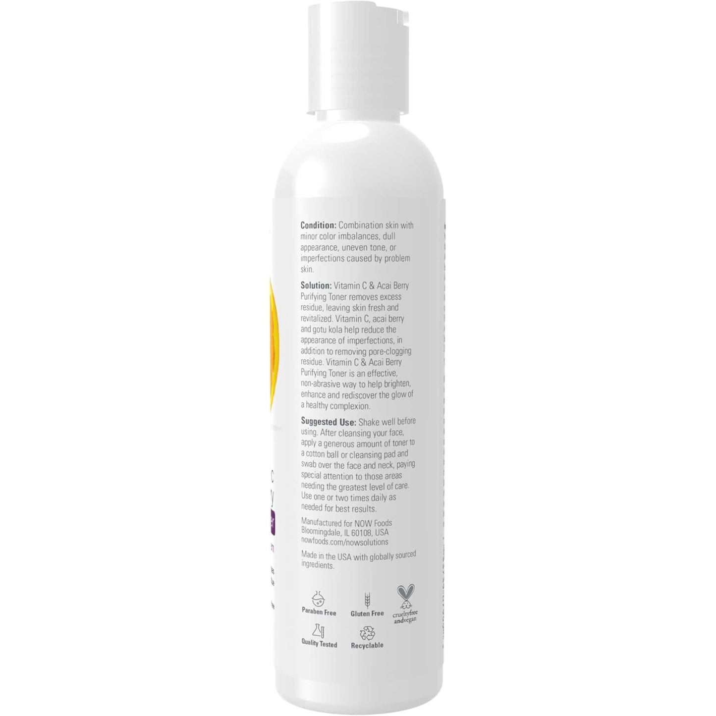 237mL | NOW Solutions Vitamin C and Acai Berry Purifying Toner