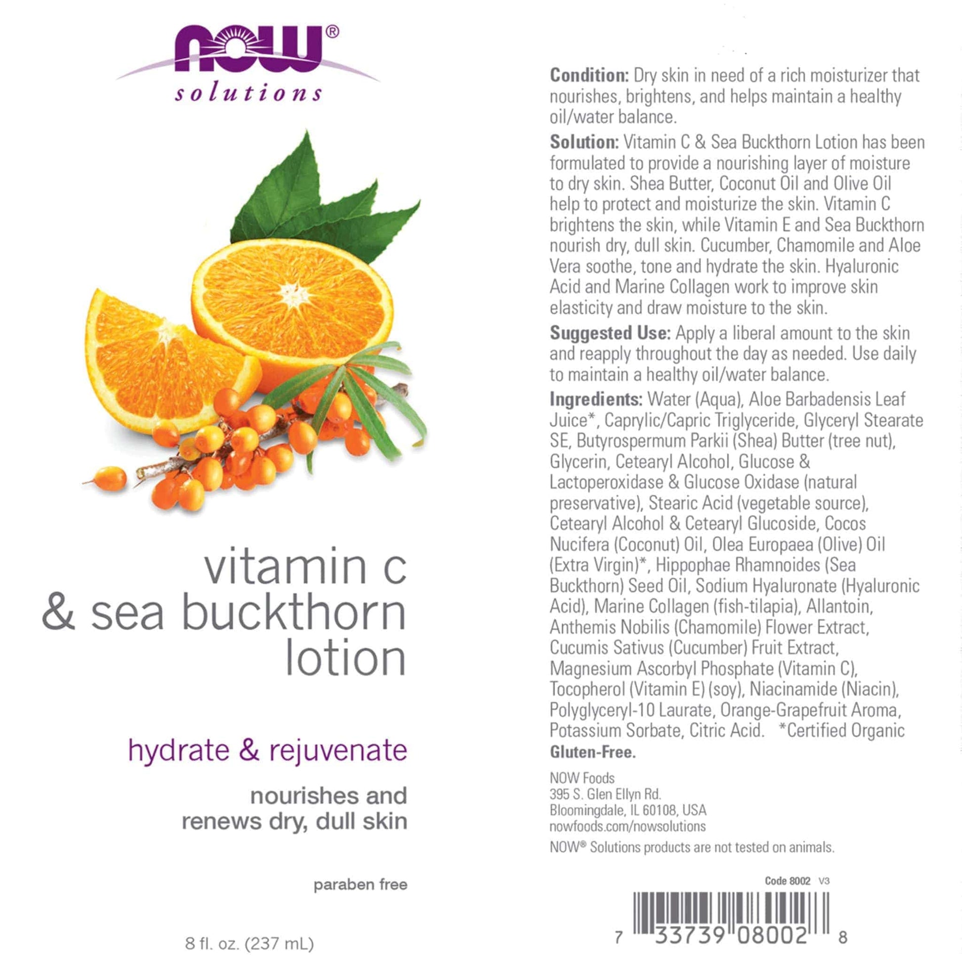 237mL | NOW Solutions Vitamin C & Sea Buckthorn Lotion