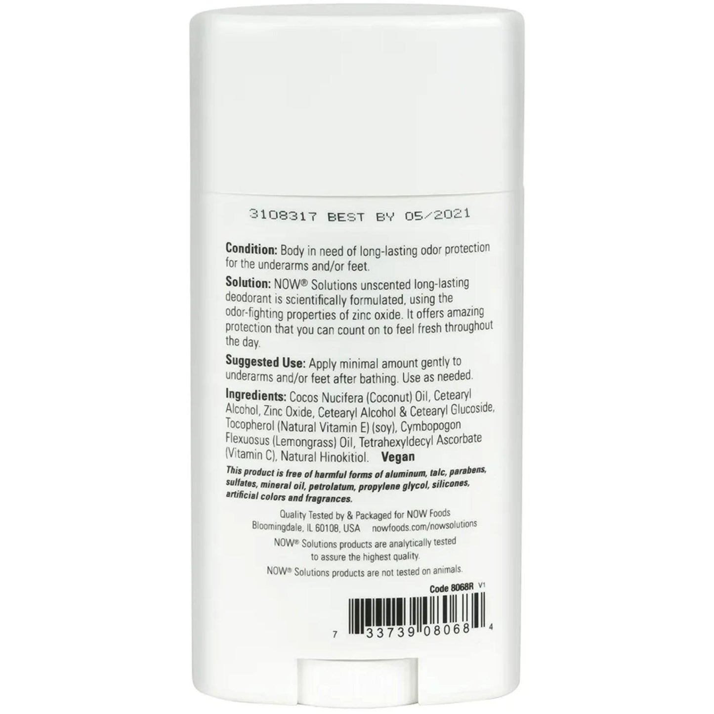 62g | NOW Deodorant Stick Unscented