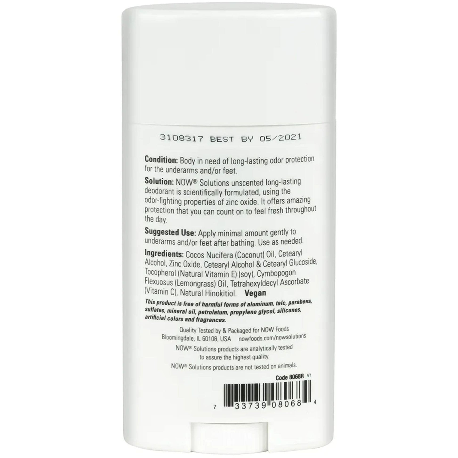 62g | NOW Deodorant Stick Unscented