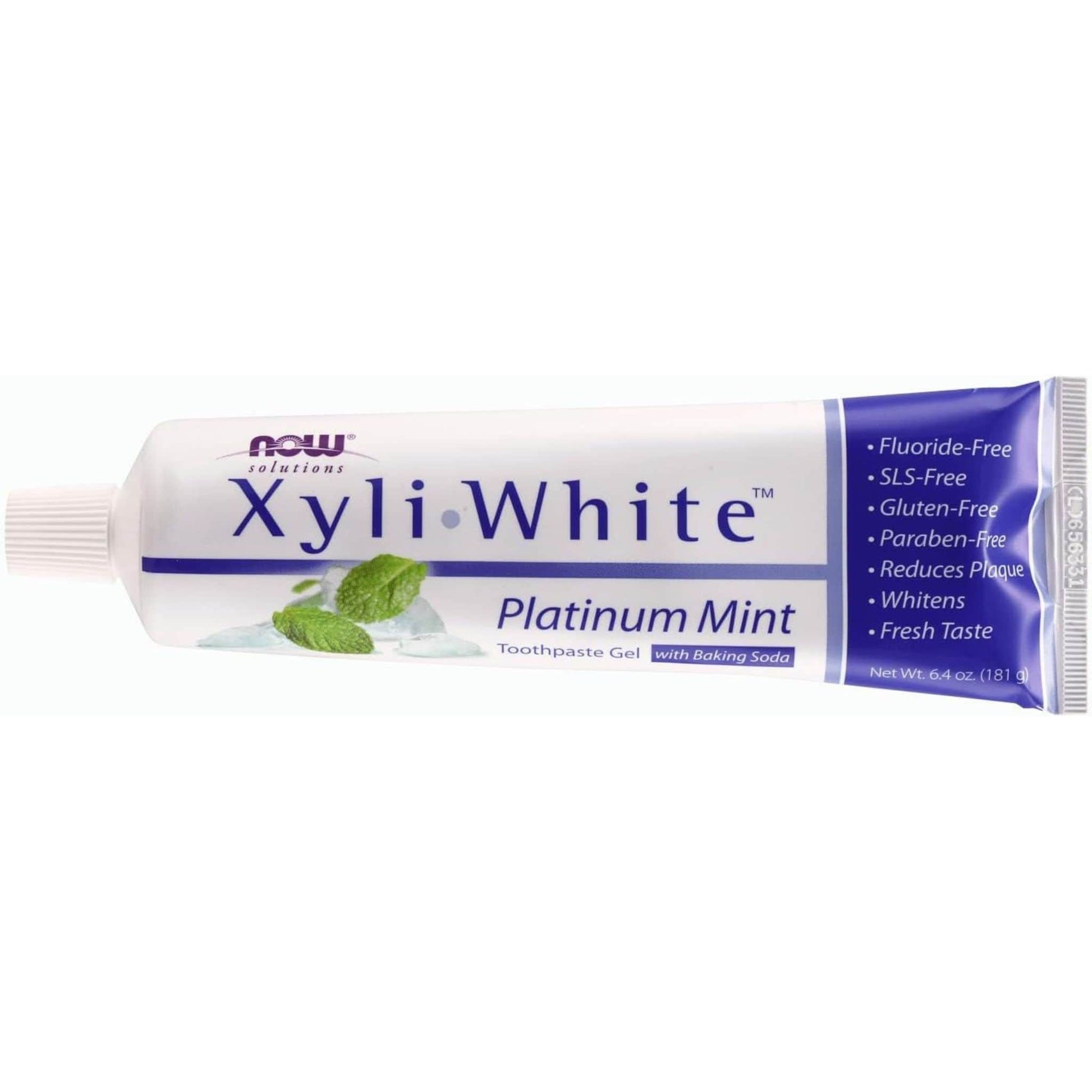 Platinum Mint, 181g | NOW Xyli White Toothpaste Gel with Baking Soda