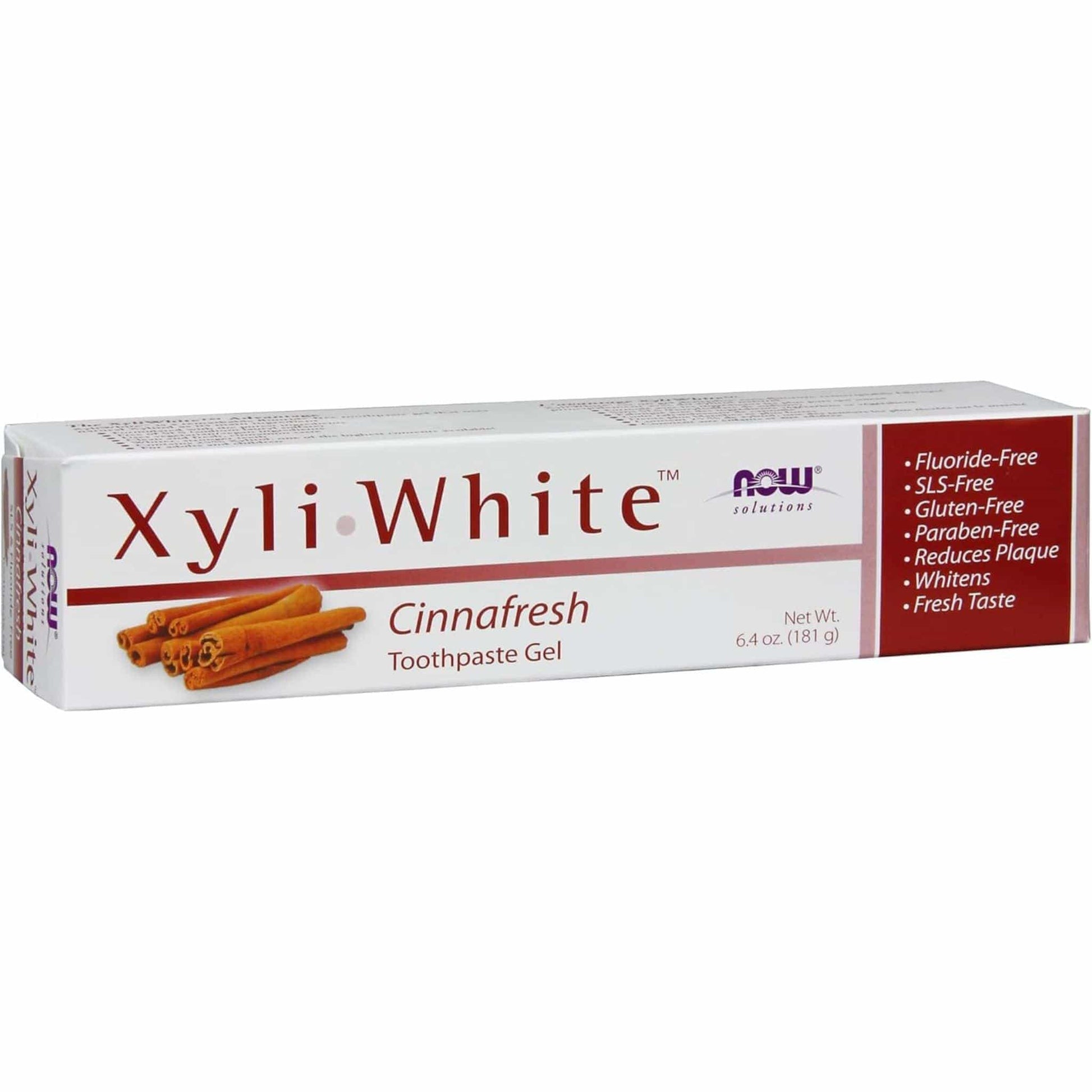 CinnaFresh, 181g | NOW Xyli White Toothpaste Gel