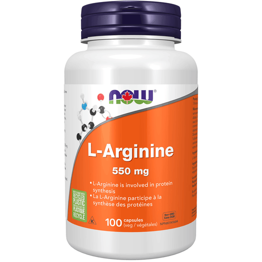 100 Vegetable Capsules | NOW L-Arginine 550mg