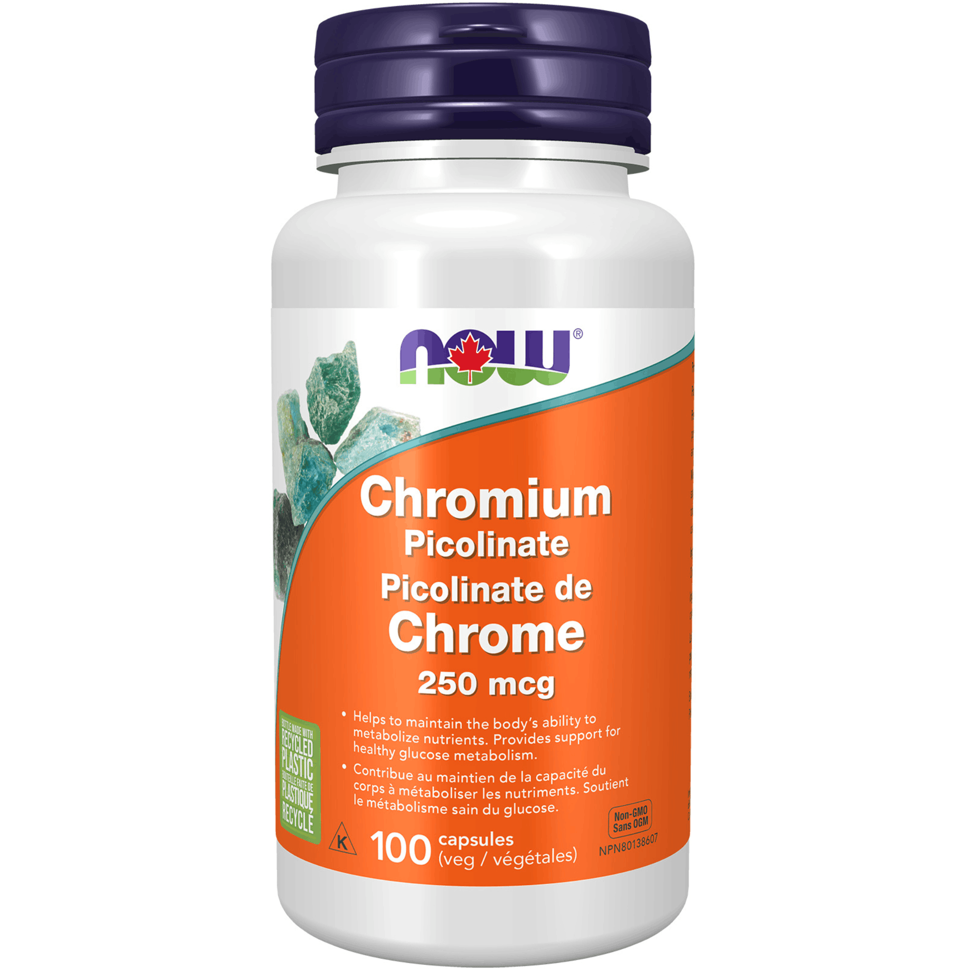 100 Vegetable Capsules | NOW Chromium Picolinate 250mcg