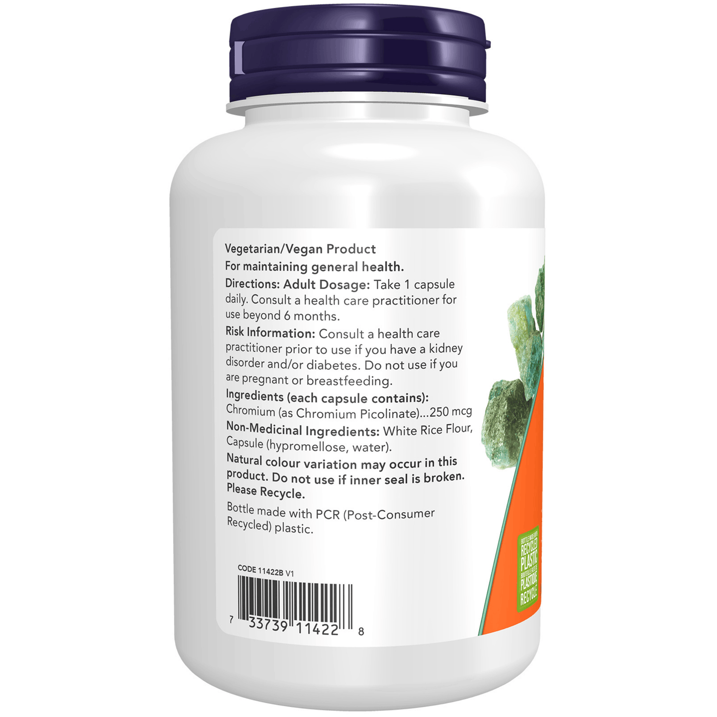 250 Vegetable Capsules | NOW Chromium Picolinate 250mcg