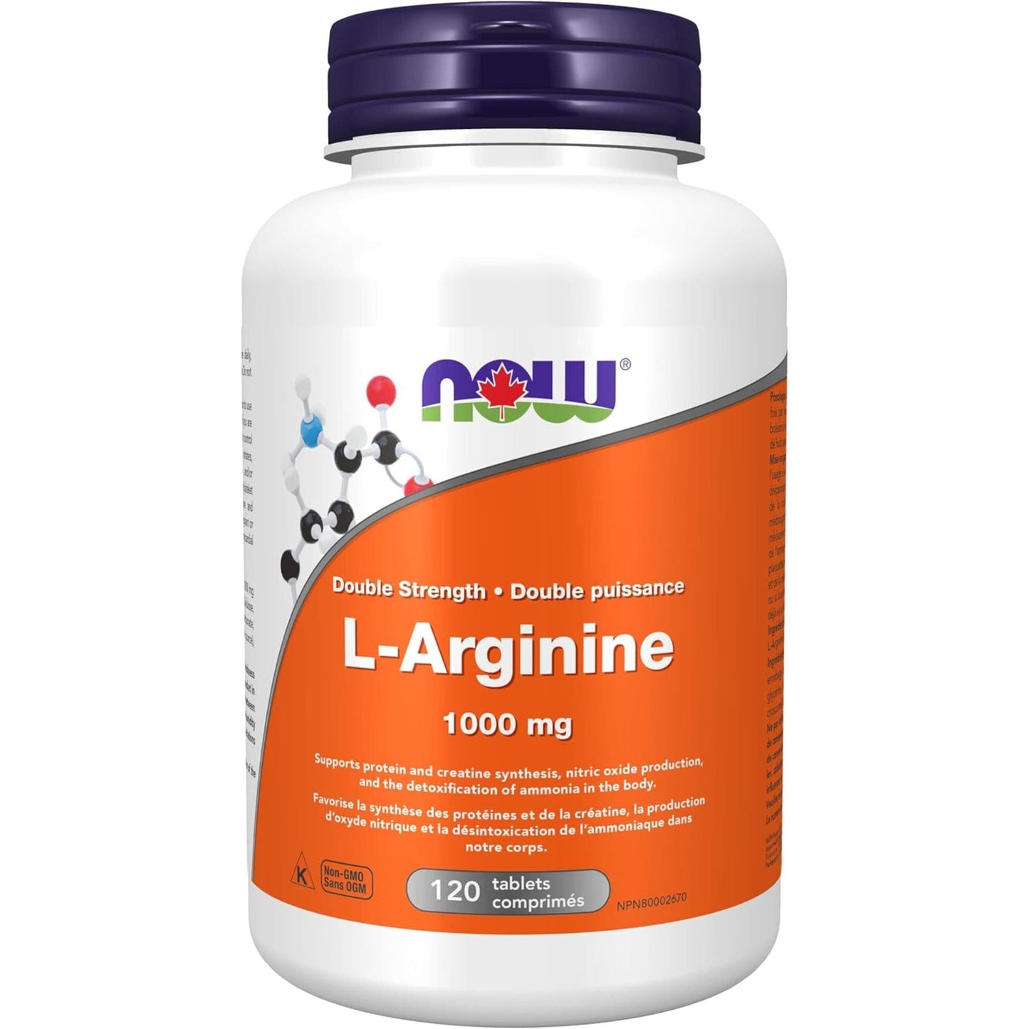 120 Tablets | NOW Double Strength L-Arginine 1000 mg
