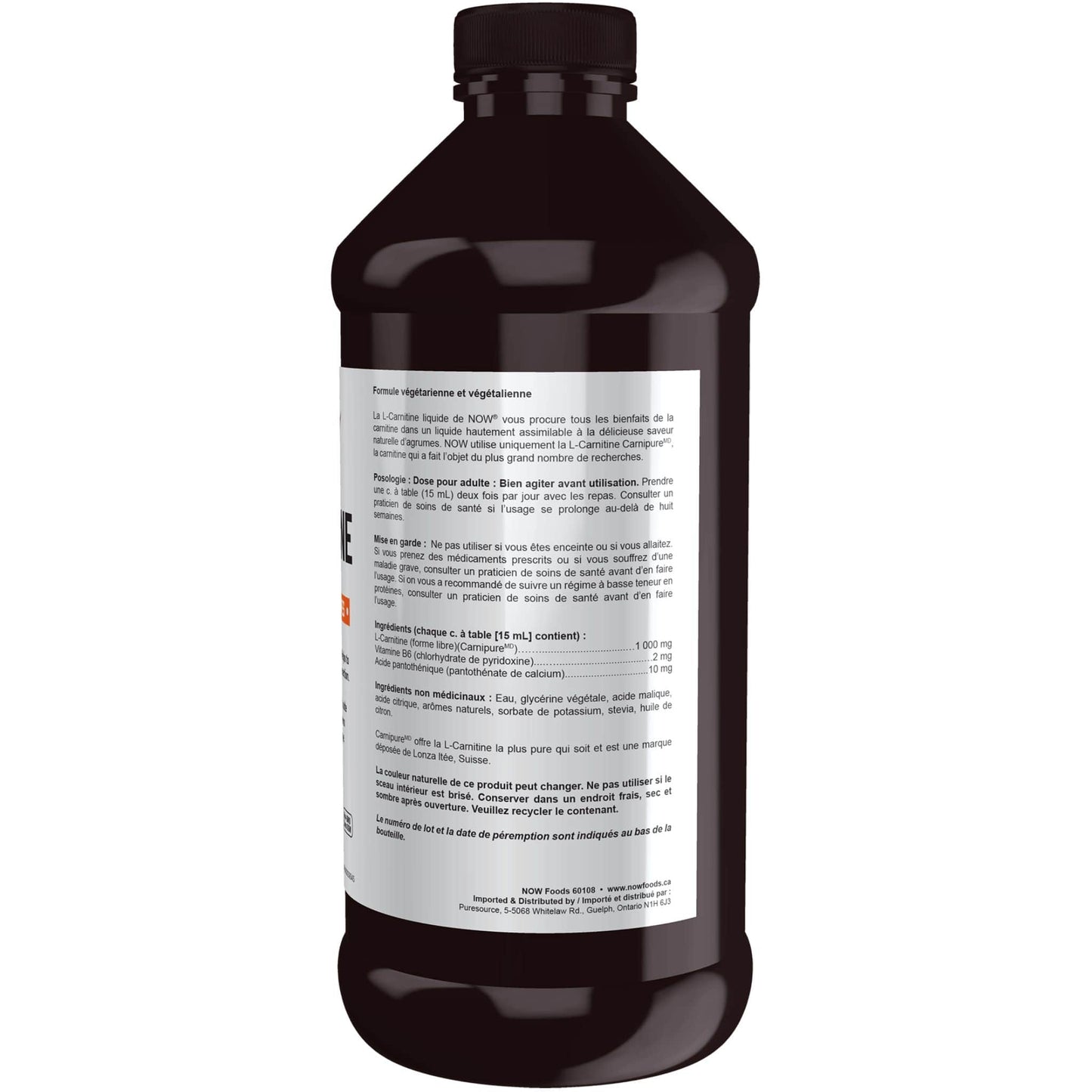 Citrus Flavour, 473mL | NOW Sports L-Carnitine Amino Acids