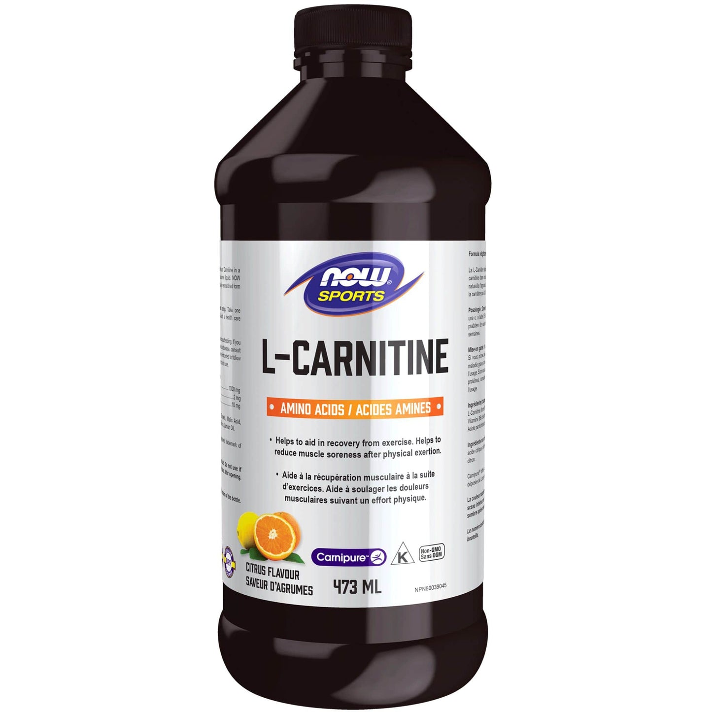 Citrus Flavour, 473mL | NOW Sports L-Carnitine Amino Acids