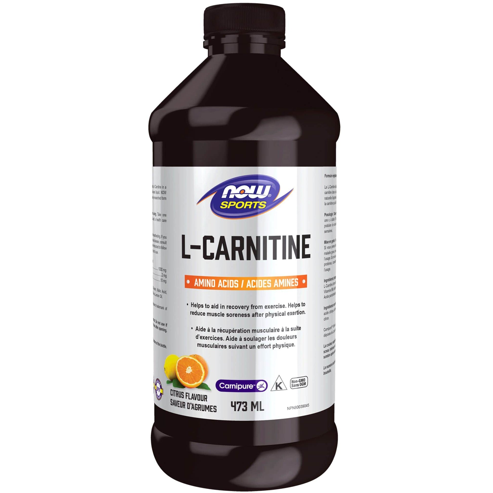 Citrus Flavour, 473mL | NOW Sports L-Carnitine Amino Acids