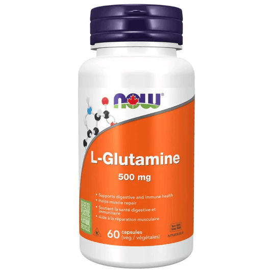 60 Vegetable Capsules | NOW L-Glutamine 500mg