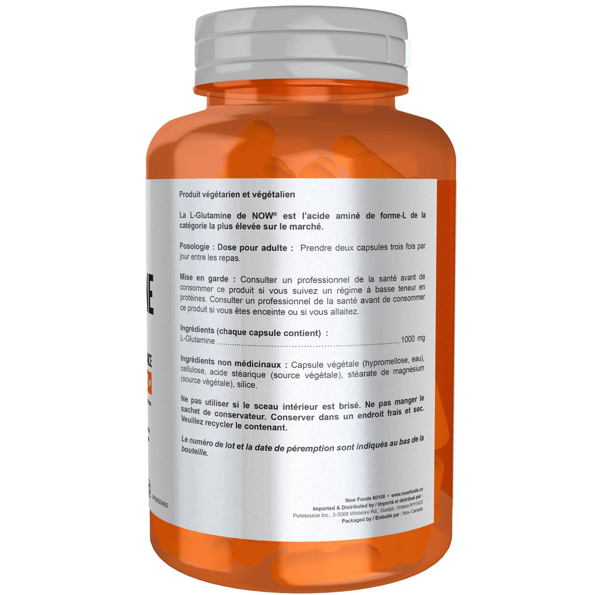 120 Vegetable Capsules | NOW Sports  L-Glutamine 1000 mg Double Strength, Amino Acids Free Form