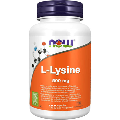 100 Vegetables Capsules | NOW L-Lysine 500 mg