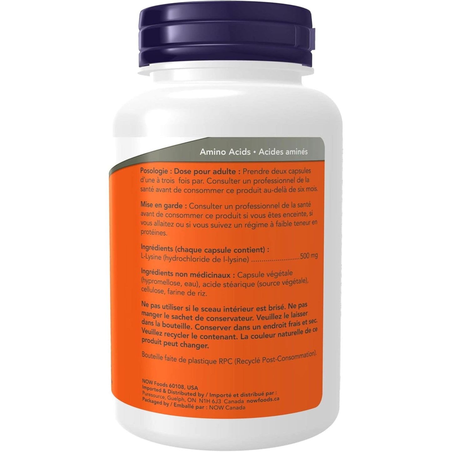 100 Vegetables Capsules | NOW L-Lysine 500 mg