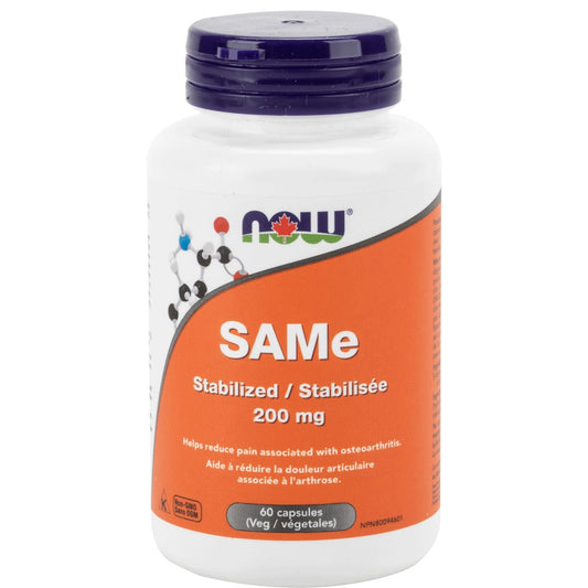 60 Vegetable Capsules | Now SAMe Stabilized 200mg Vegetable Capsules