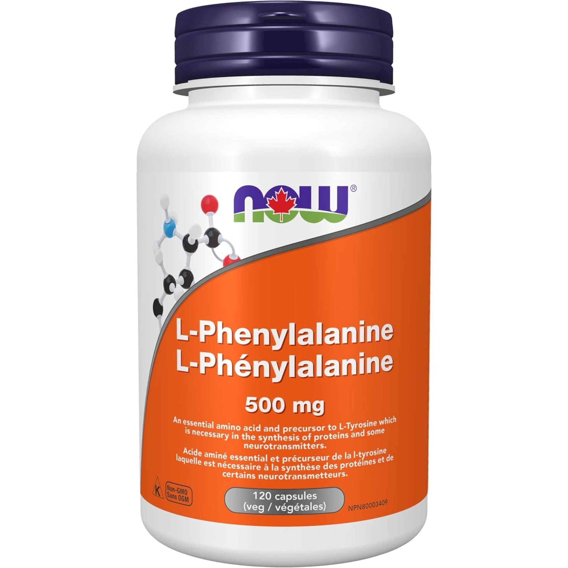 120 Vegetable Capsules | NOW L-Phenylalanine 500 mg
